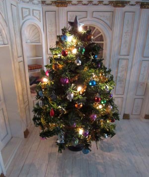 lit tree